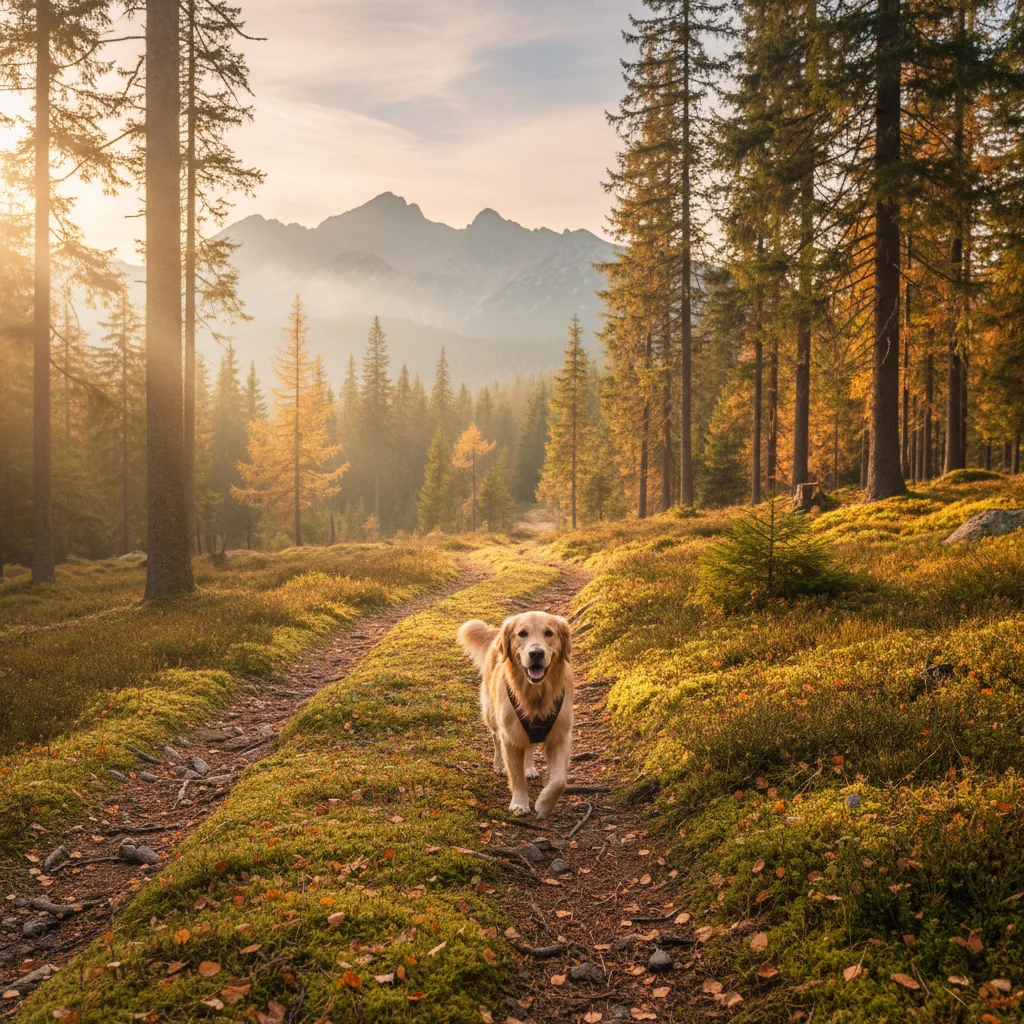 Pes na turistickej trase v Demänovskej doline — pet-friendly Hotel FIS Jasná